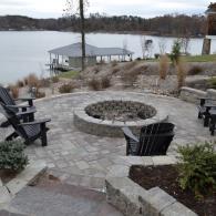 Fire pit and lake
