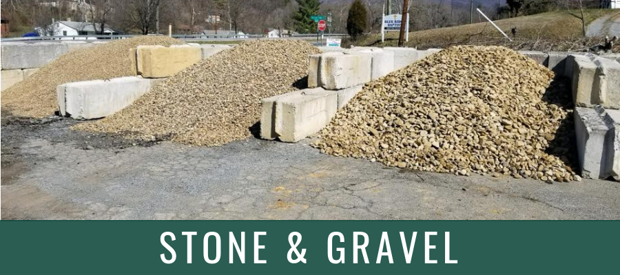 Piles of gravel