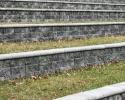 Backyard seating and steps