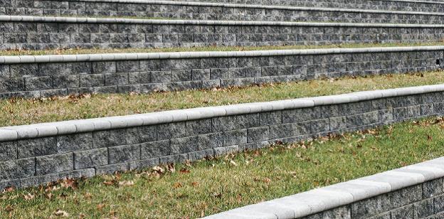 Backyard seating and steps